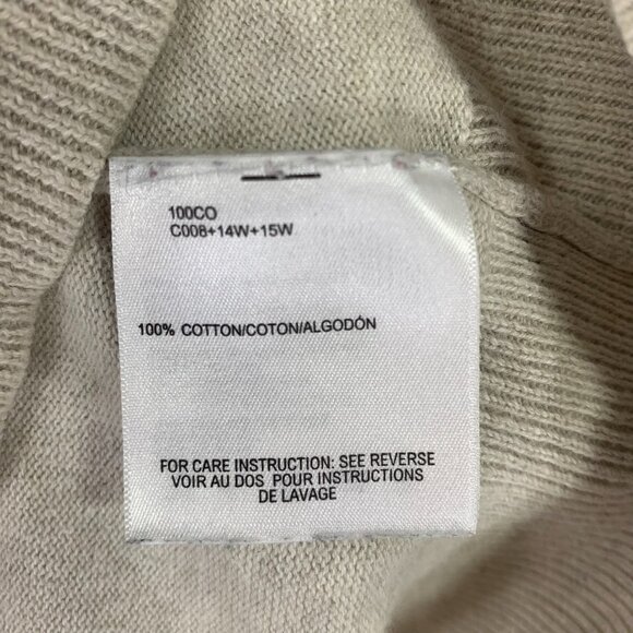 MEXX Gray Argyle Cowl Neck Pullover cotton  Sweater beige Women size large - Picture 12 of 13